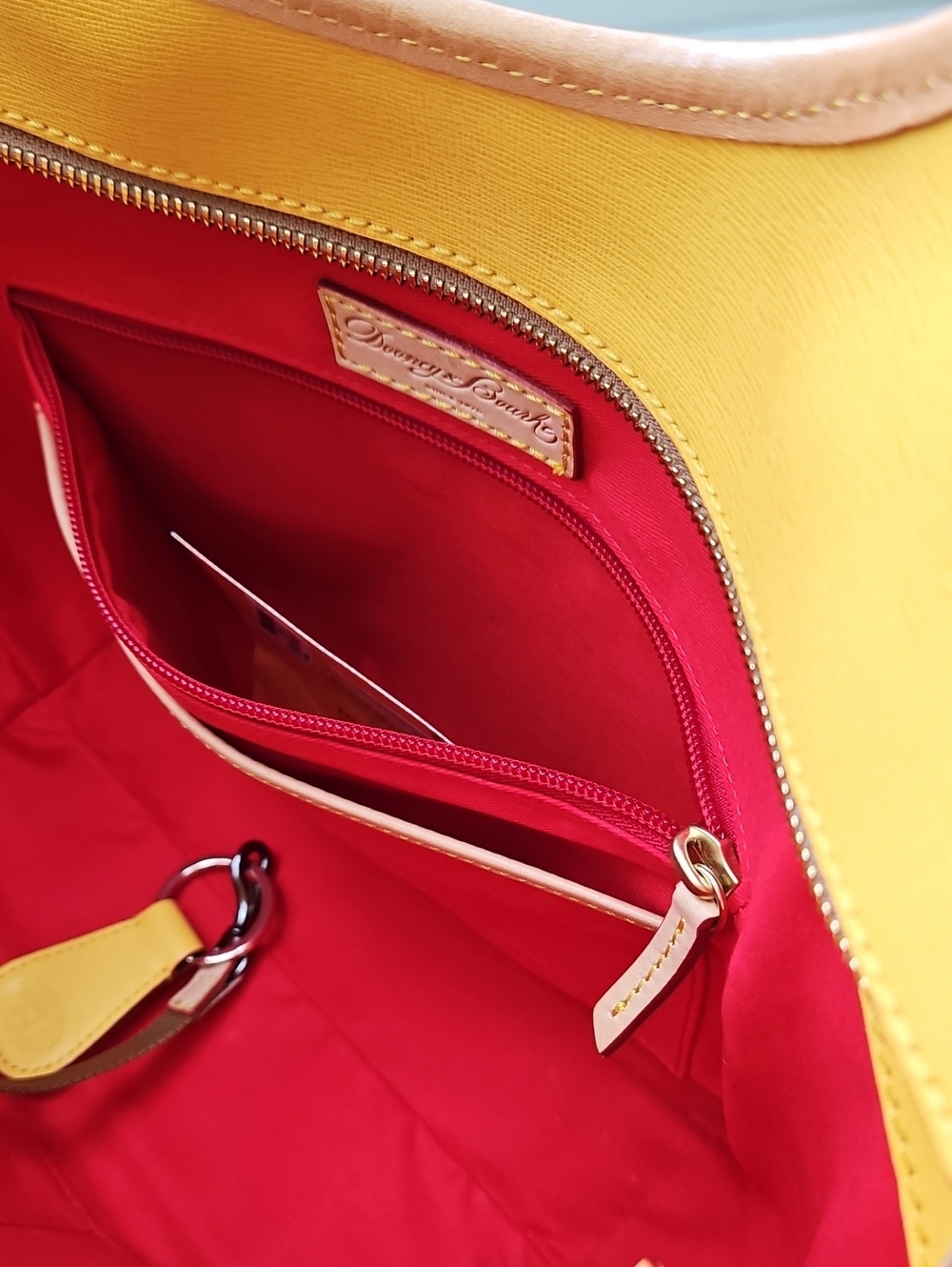 โจ๏ธ Dooney & Bourke 'Maddie' Saffiano Leather Dandelion Hobo Bag - Picture 10 of 16